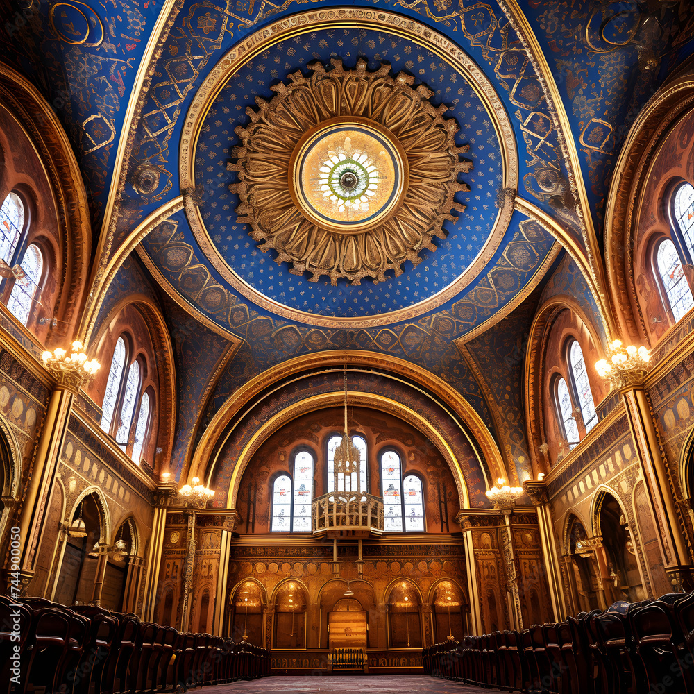 Religious Intricacy: Stunning Architecture & Ornate Paintings inside the Gwoździec Synagogue