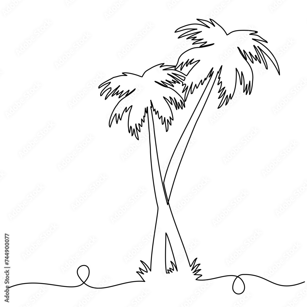 Obraz premium palm tree on a beach