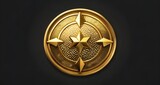  Golden emblem with star design, symbolizing prestige and honor
