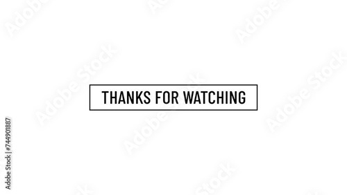 Thanks for watching animation for screen end video