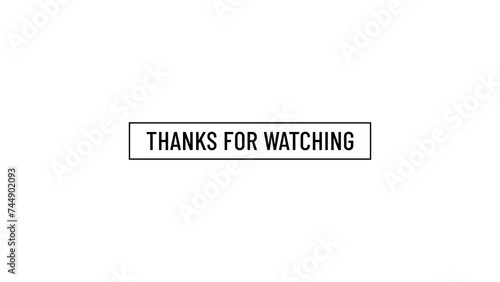 Thanks for watching animation for screen end video