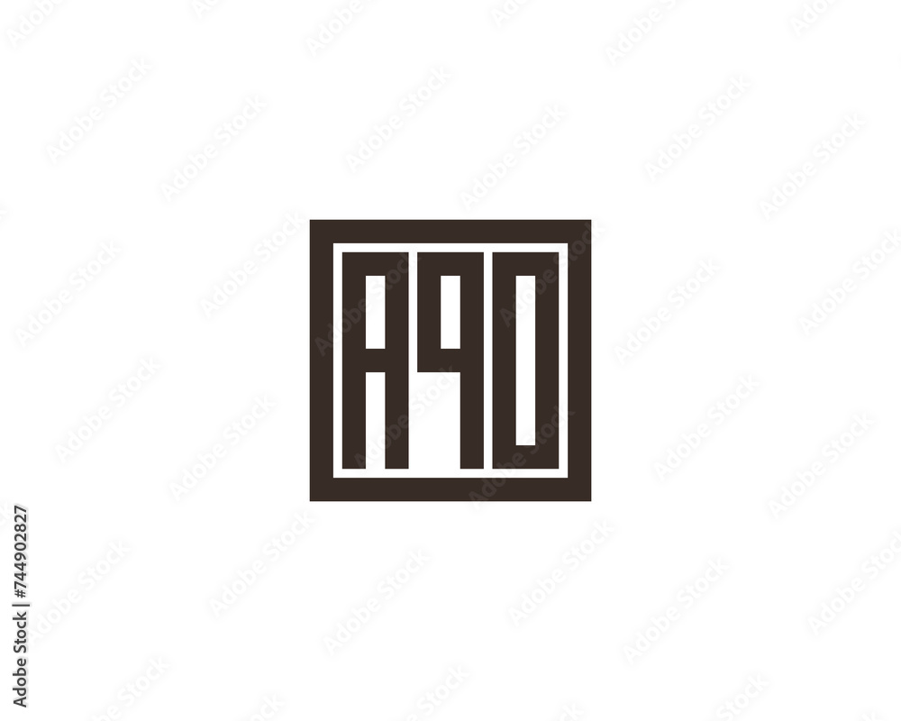 AQO logo design vector template