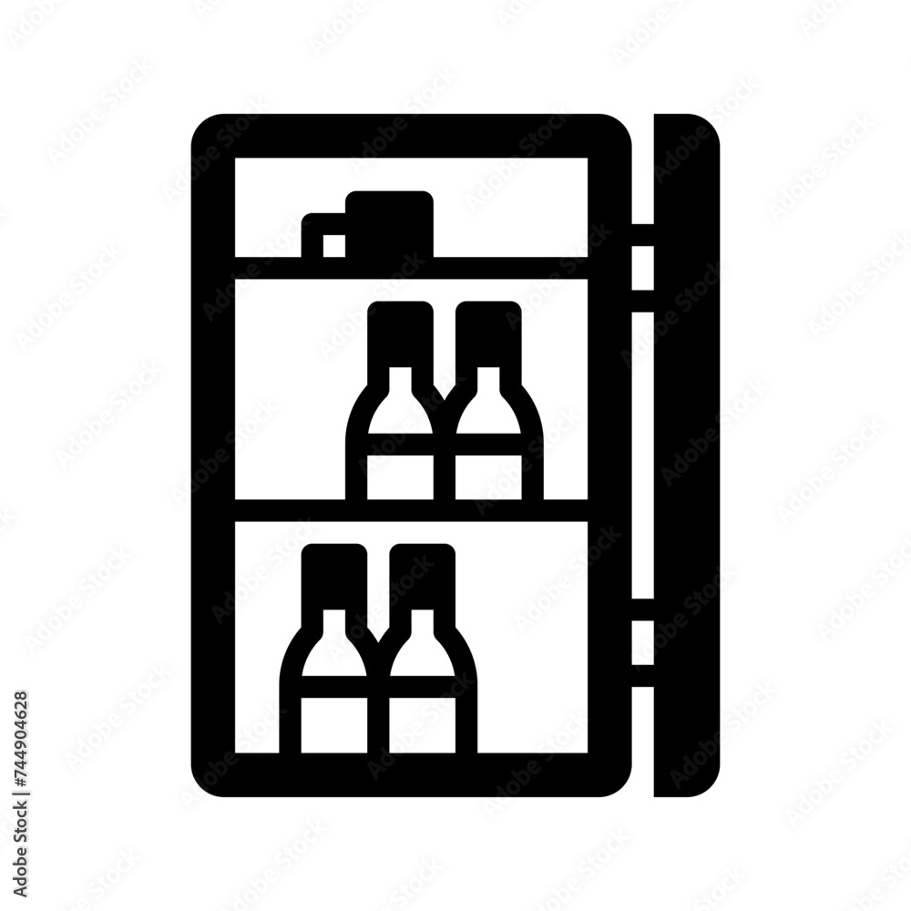 Minibar icon set style collection in line, solid, flat, flat line style on white background Minibar icon set style collection in line, solid, flat, flat line style on white background