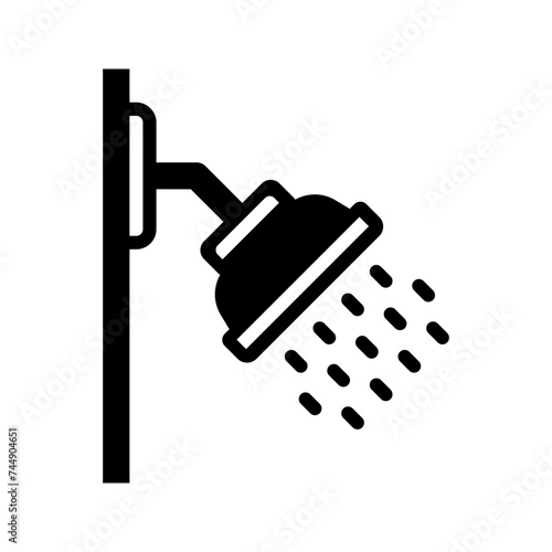 Shower icon set style collection in line, solid, flat, flat line style on white background