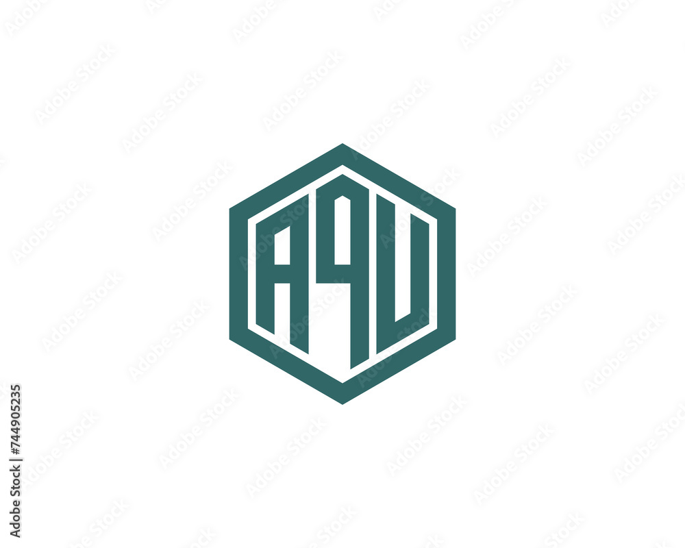AQU logo design vector template AQU logo design vector template