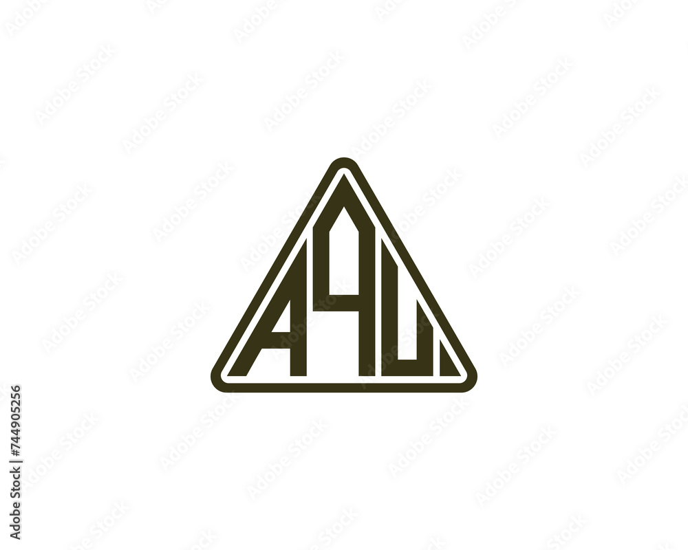 AQU logo design vector template AQU logo design vector template