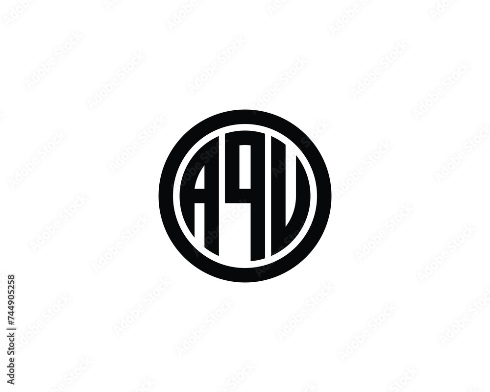 AQU logo design vector template AQU logo design vector template