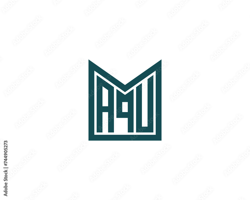 AQU logo design vector template AQU logo design vector template