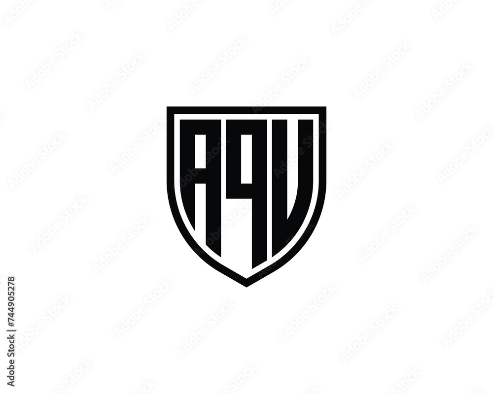 AQU logo design vector template AQU logo design vector template