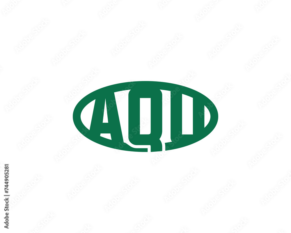 AQU logo design vector template AQU logo design vector template