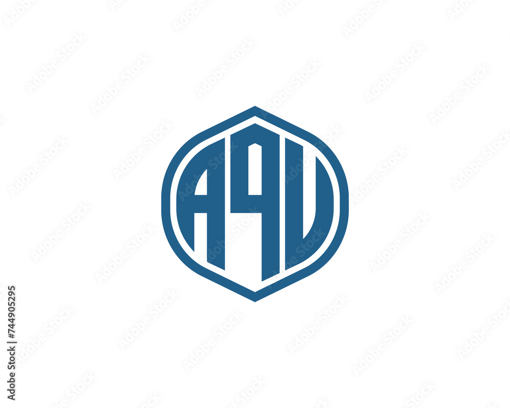 AQU logo design vector template AQU logo design vector template