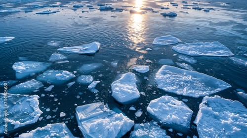 Iceberg Melting: Urging Awareness on Global Warming and Climate Change, environment concept