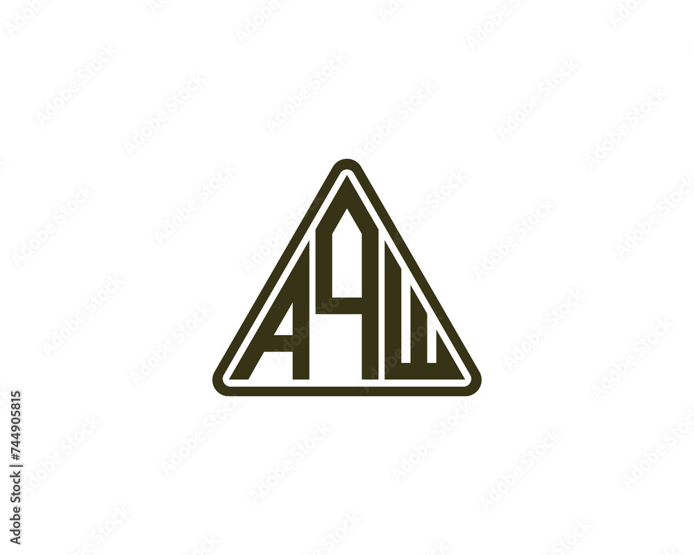 AQW logo design vector template AQW logo design vector template