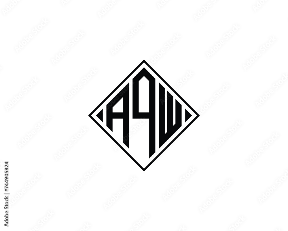 AQW logo design vector template AQW logo design vector template