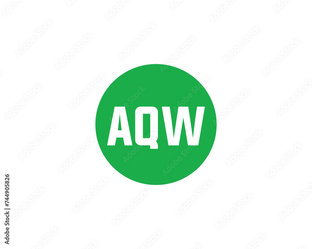 AQW logo design vector template AQW logo design vector template