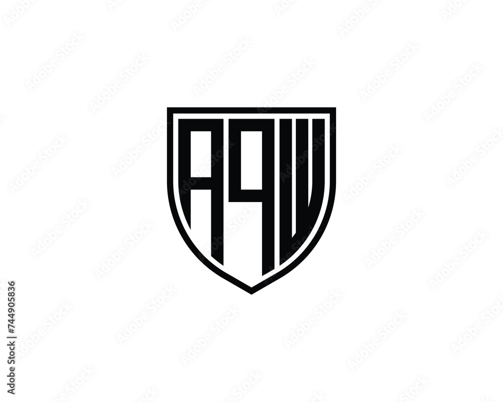 AQW logo design vector template AQW logo design vector template