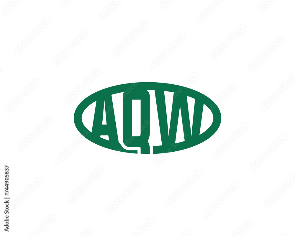 AQW logo design vector template