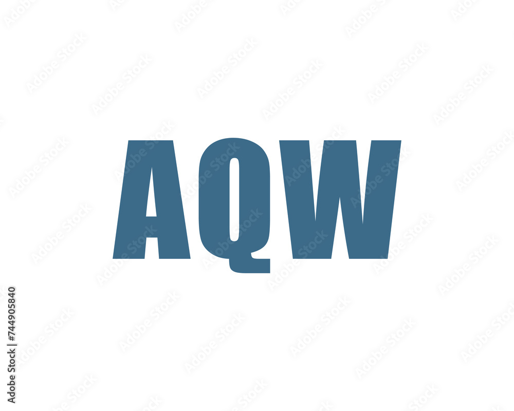 AQW logo design vector template AQW logo design vector template