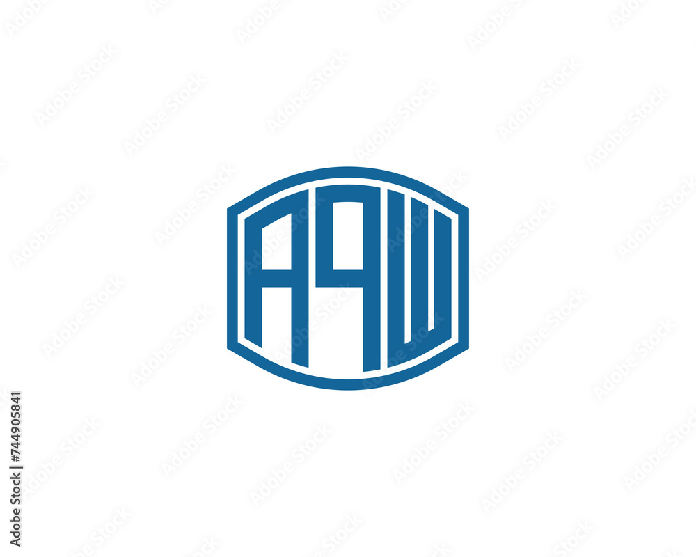 AQW logo design vector template AQW logo design vector template