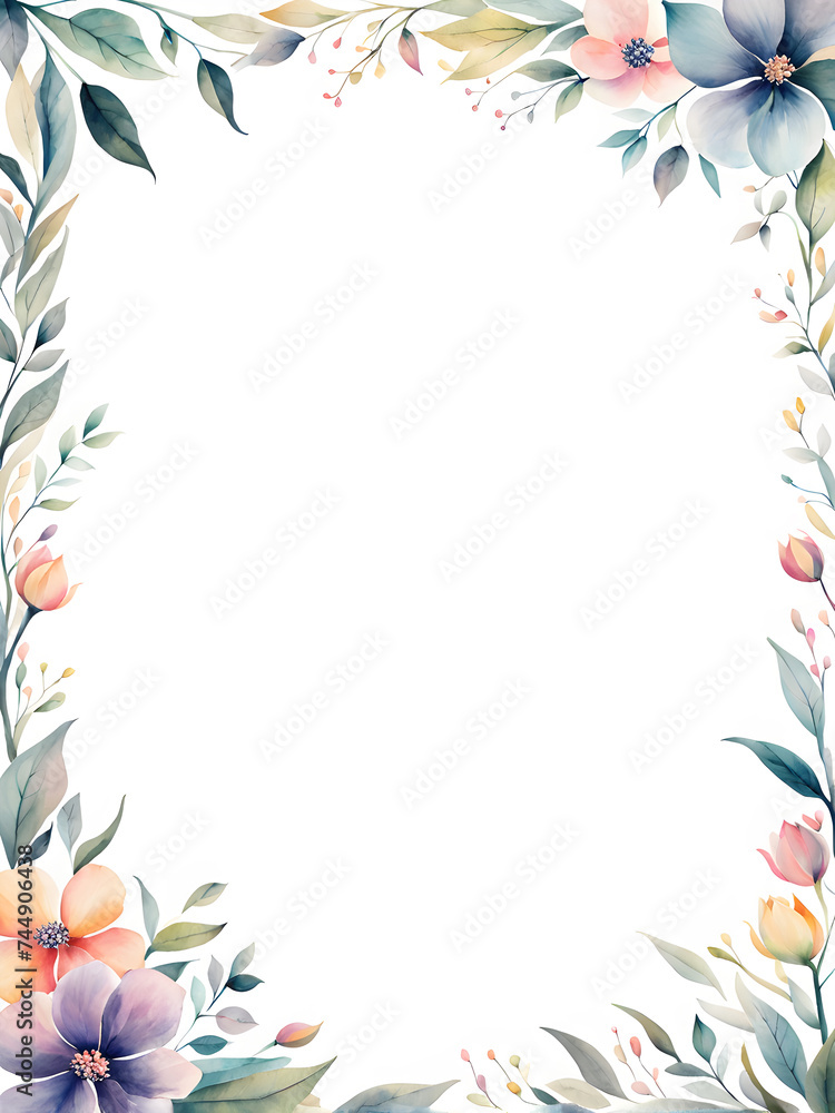 floral-frame-painted-in-watercolor-minimalist-style-flat-illustration-no-background-floating-in