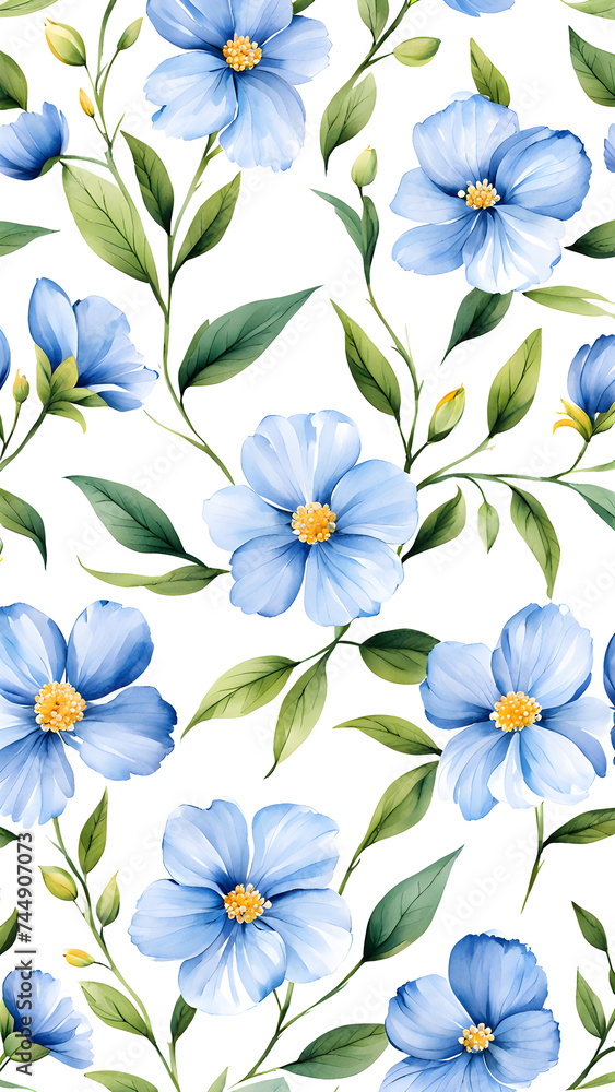 minimalist-floral-pattern-wallpaper-design-featuring-spaced-out-simple-flower-silhouettes-flat-co