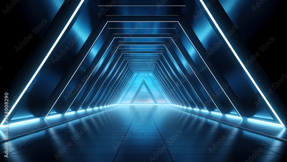 Obraz premium Abstract Glowing Time Tunnel Background