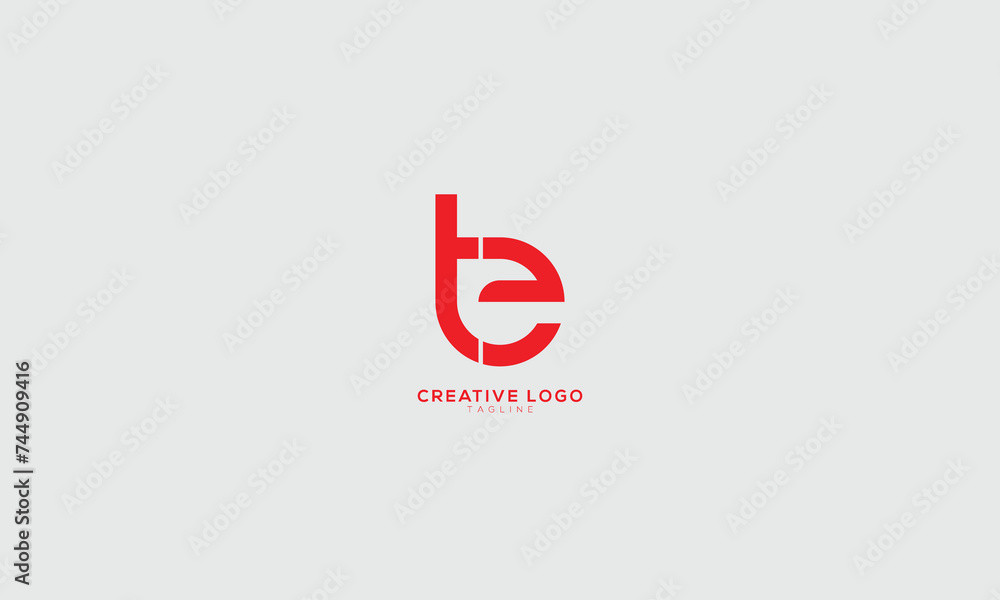 TE ET Abstract initial monogram letter alphabet logo design TE ET Abstract initial monogram letter alphabet logo design