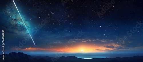 the phenomenon of seeing stars at night using a telescope photo