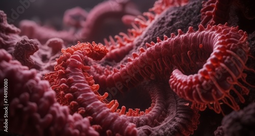  Vivid marine life in close-up  showcasing the intricate details of a sea creature