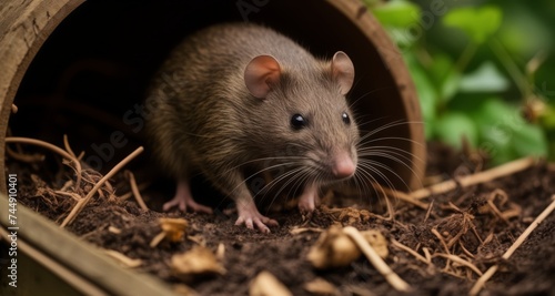  Curious rodent exploring its natural habitat © vivekFx