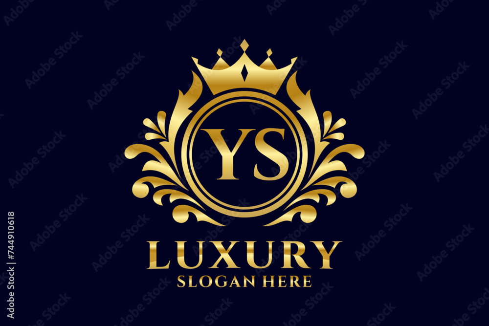 Initial YS Letter Royal Luxury Logo template in vector art for luxurious branding projects and other vector illustration. Initial YS Letter Royal Luxury Logo template in vector art for luxurious branding projects and other vector illustration.