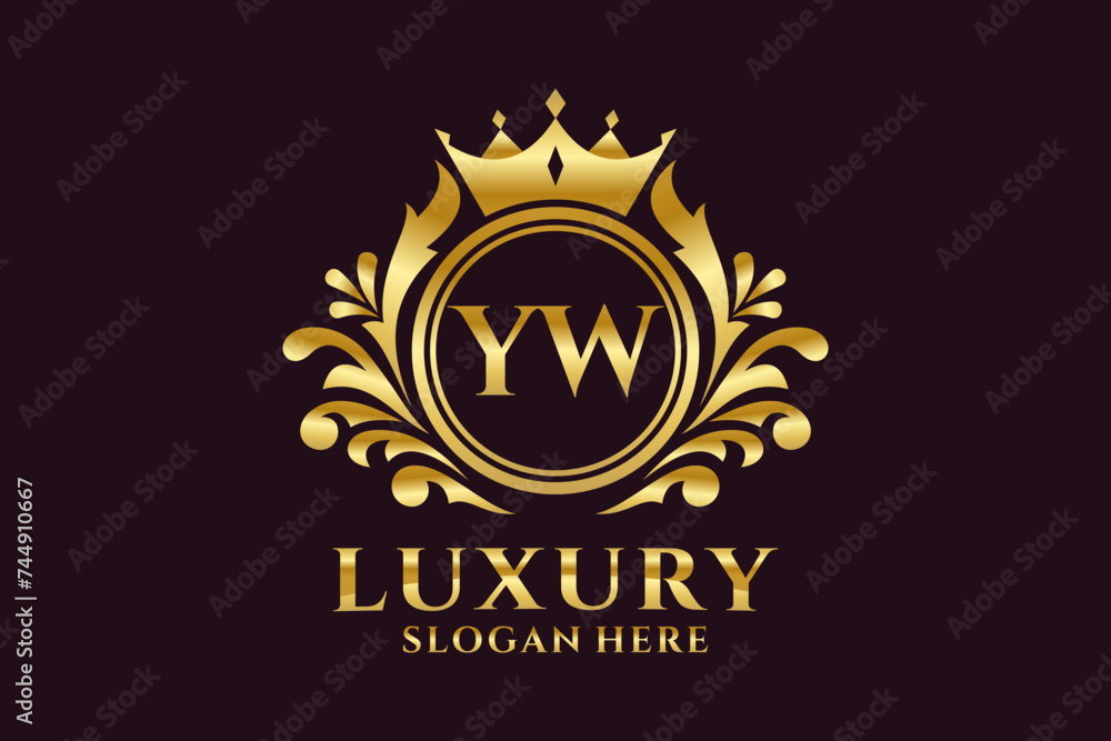 Initial YW Letter Royal Luxury Logo template in vector art for luxurious branding projects and other vector illustration. Initial YW Letter Royal Luxury Logo template in vector art for luxurious branding projects and other vector illustration.