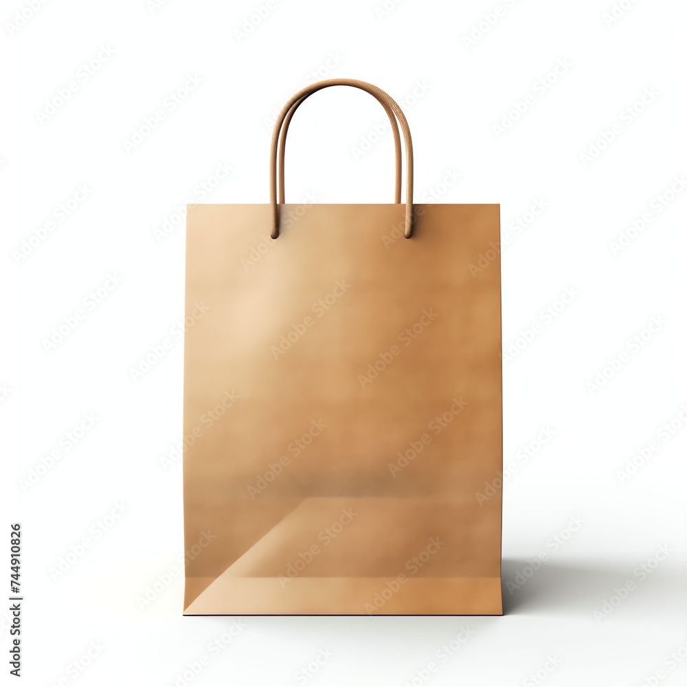 a paper bag, studio light , isolated on white background a paper bag, studio light , isolated on white background