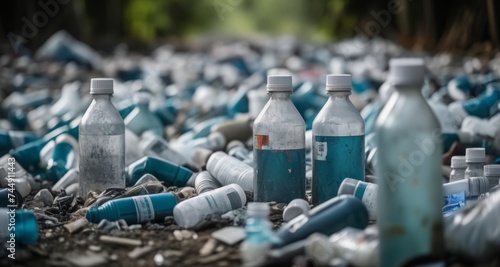  A sea of discarded plastic bottles, a stark reminder of environmental impact