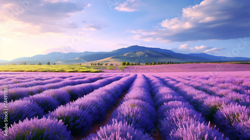 A field of lavender in full bloom.