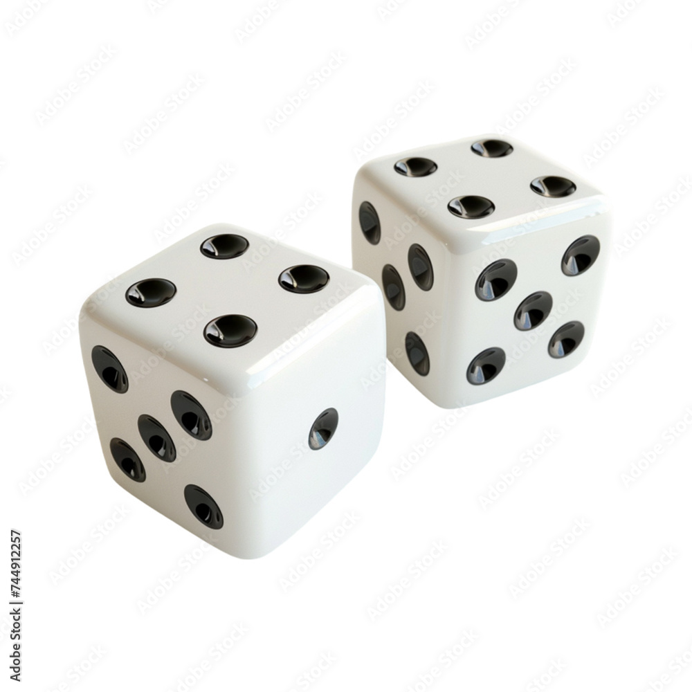 two dice on transparent background two dice on transparent background