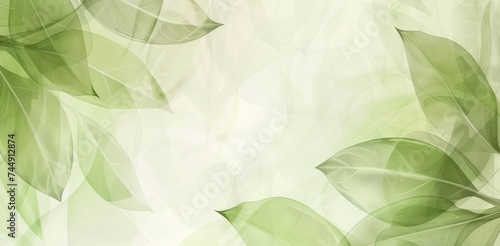 Soft-focus green leaves overlay, creating a gentle and soothing natural backdrop.