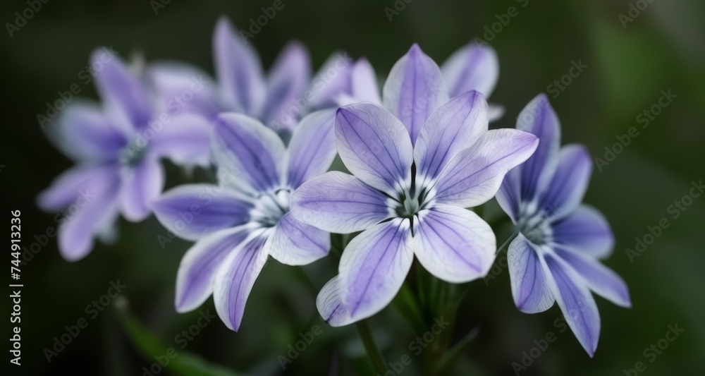 A cluster of vibrant purple flowers in bloom A cluster of vibrant purple flowers in bloom