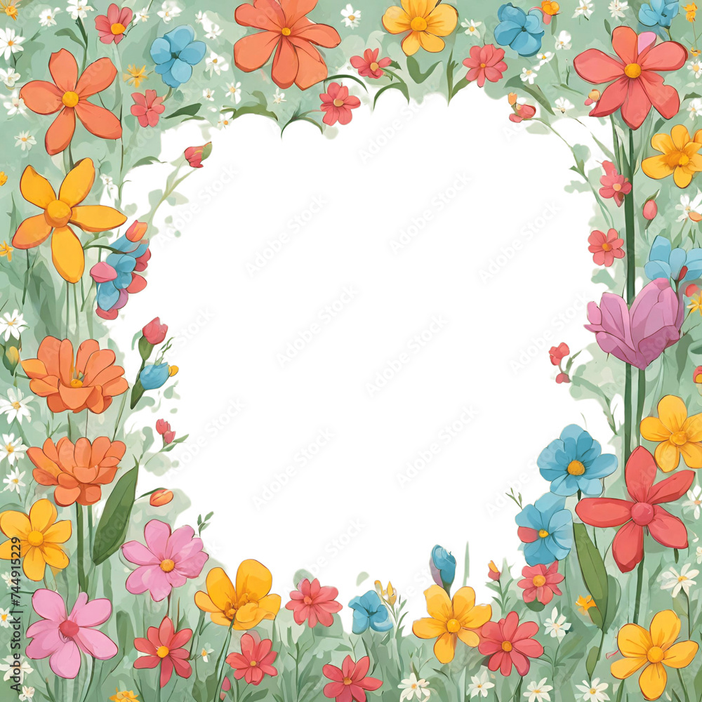 background of spring flowers - 1