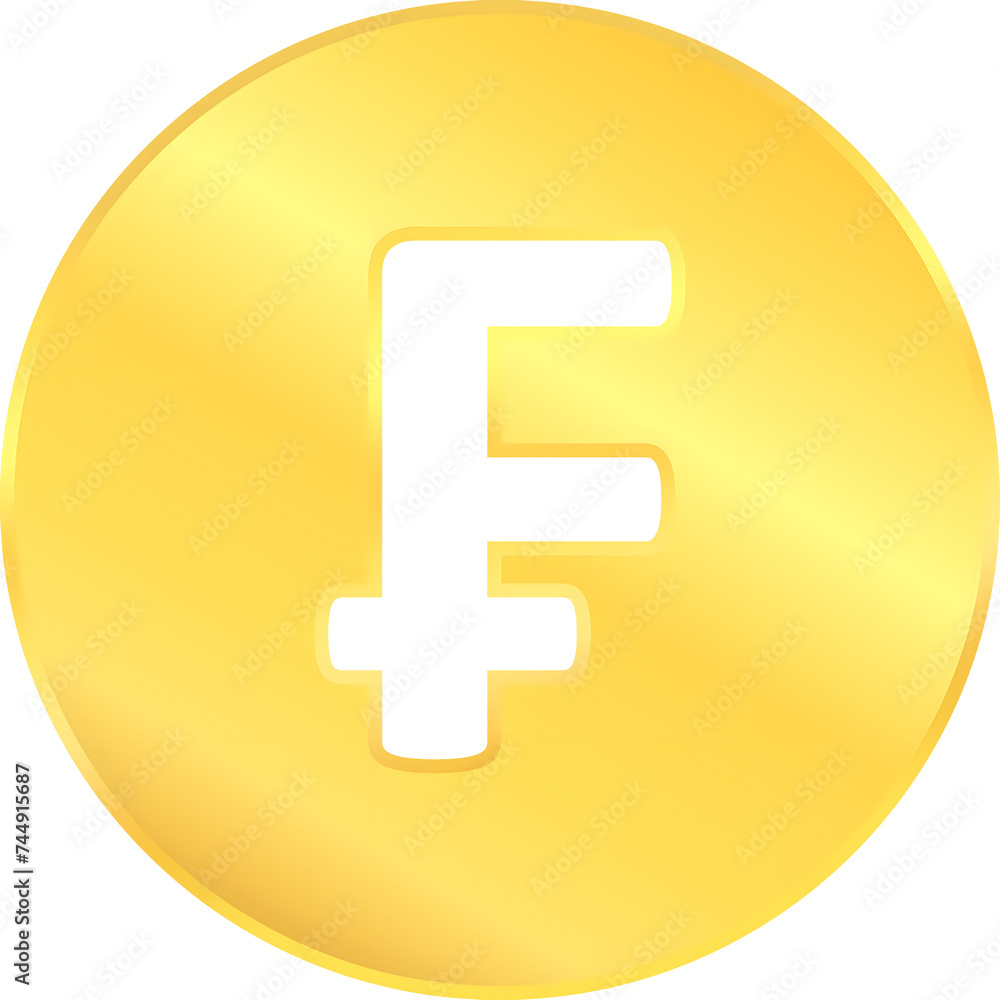 Shiny gold Franc currency symbol money baking investment sign concept vector clipart Shiny gold Franc currency symbol money baking investment sign concept vector clipart