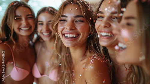 Group of friends partying in a nightclub and toasting Happy young people with cocktails at pub