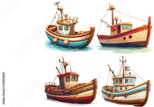 Ship Illustration vector Cruise Ship Illustration on white background