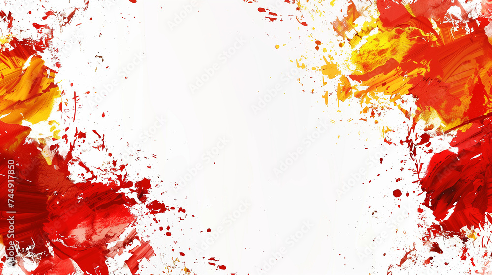 Blank banner design with spain flag splash background. Ai generated Images Blank banner design with spain flag splash background. Ai generated Images