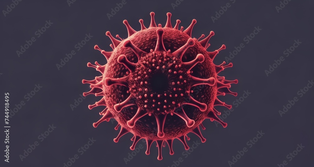 Viral menace - A microscopic view of a virus Viral menace - A microscopic view of a virus