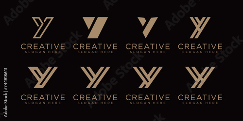 set of Letter y vector Logo Template Illustration Design