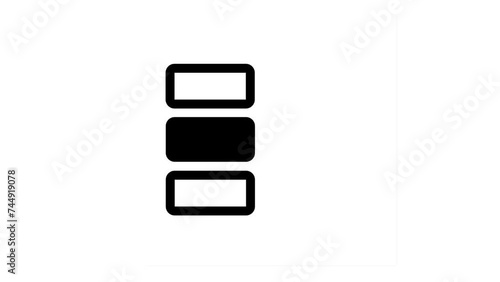 Money coins animated icon. Color fill black with line Style. Cute animation