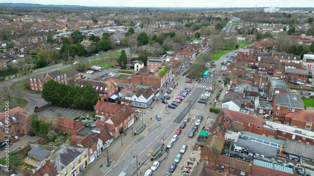 Aerial Angle View of Stevenage City of England Great Britain Aerial Angle View of Stevenage City of England Great Britain