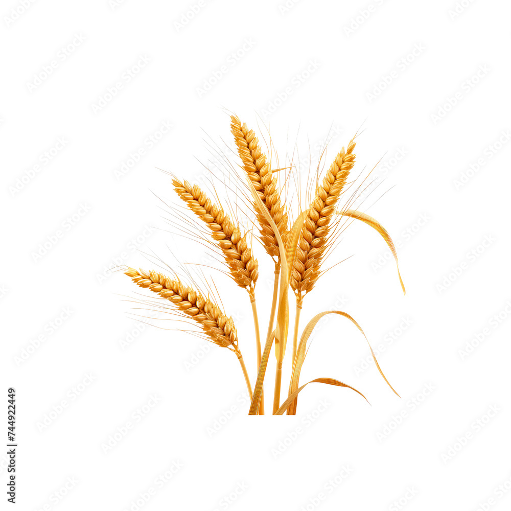 wheat plant isolated on a white background. wheat plant isolated on a white background.