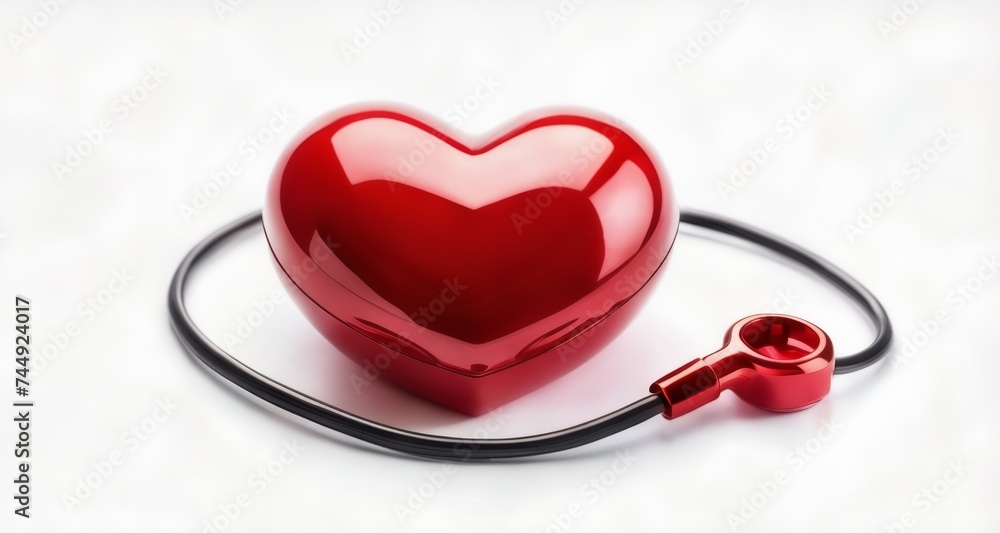  A heart-shaped stethoscope, symbolizing love for healthcare