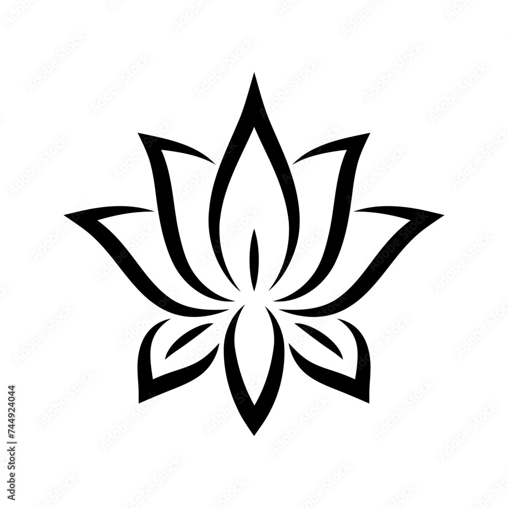 Vector lotus flower icon, logo design template. Vector lotus flower icon, logo design template.